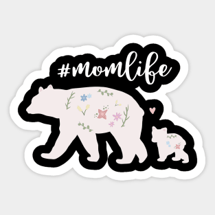 Mama bear with cub, Mom Life, Love Mothers Sticker